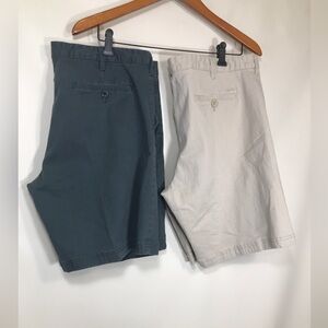 2 Pair IZOD Saltwater Men's Chino Shorts Size 38